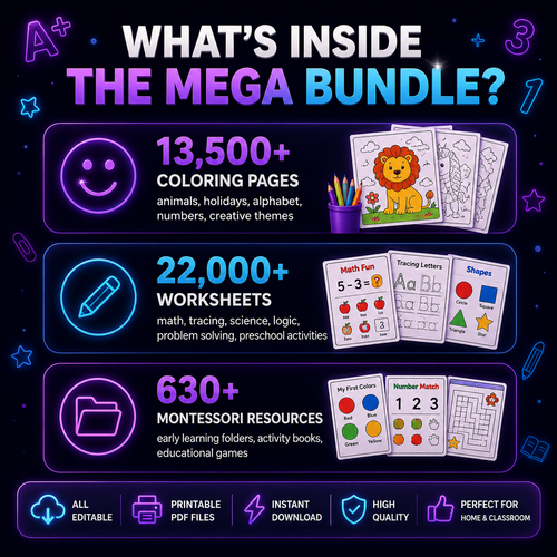 36000+ Kids Learning Worksheet Bundle
