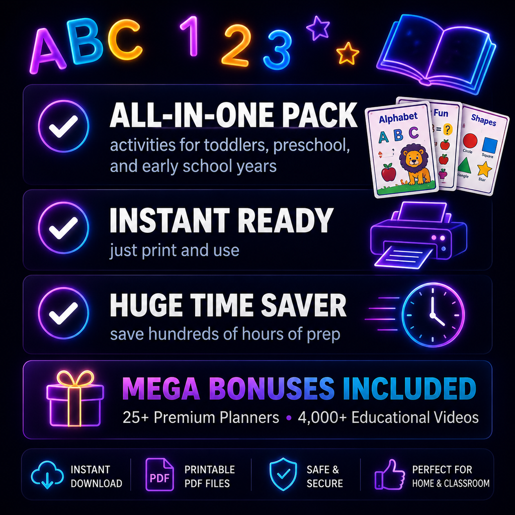 36000+ Kids Learning Worksheet Bundle